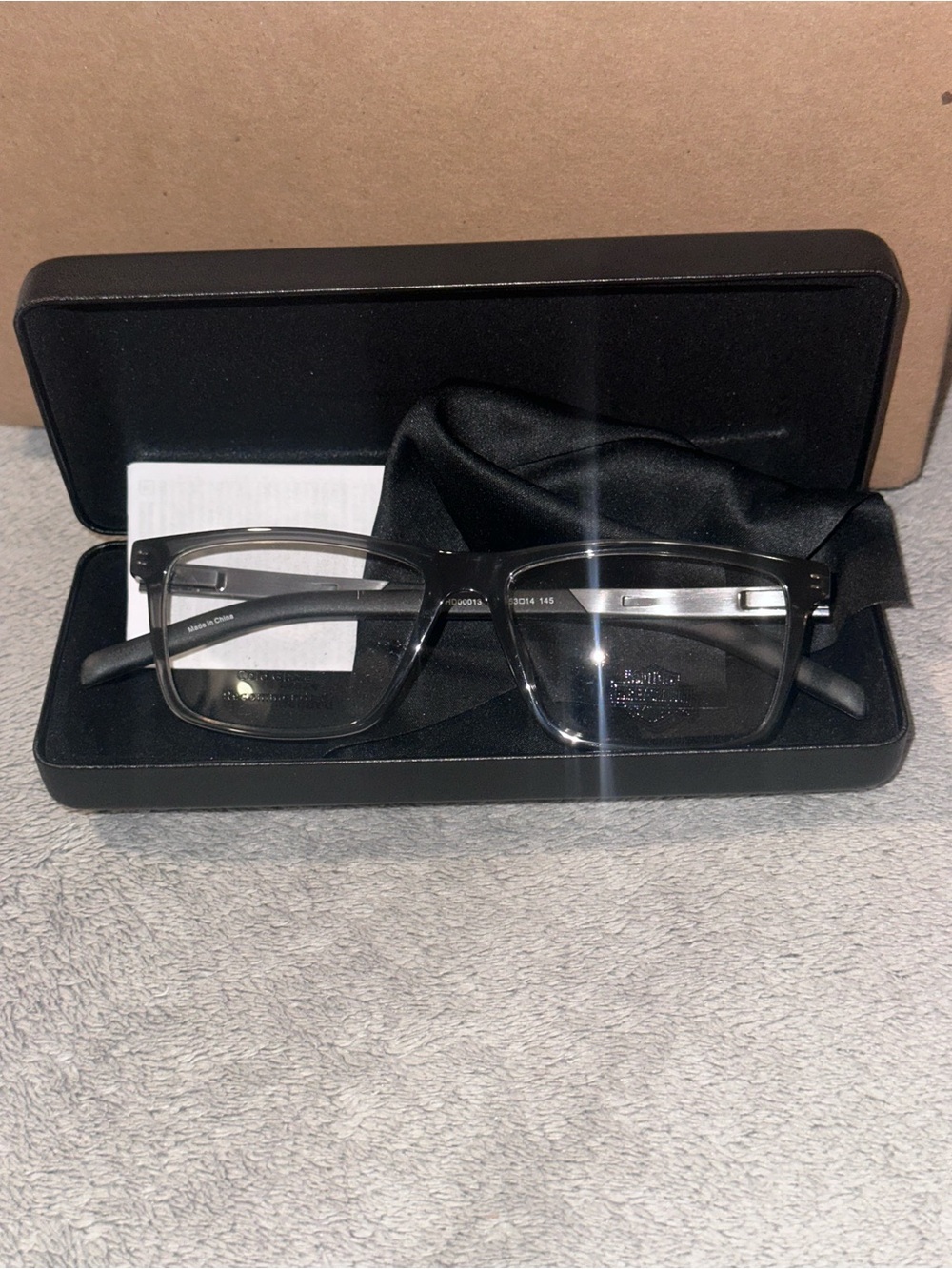Harley-Davidson Black Rectangular Women's Eyeglass Frames